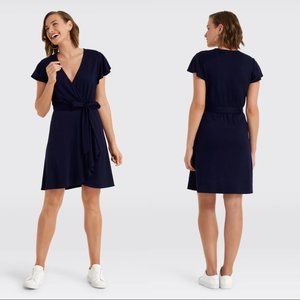 Draper James Navy Wrap Dress Size Small
